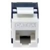 Keystone-Buchse Cat.6A ungeschirmt werkzeugfrei, EQUIP 769227, RJ-45, flache Bauform, weiß, 8 Stück