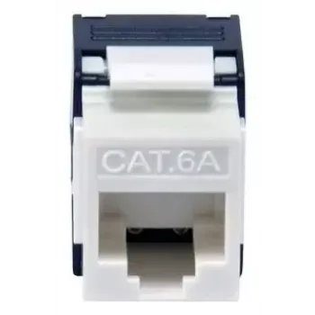 Keystone-Buchse Cat.6A ungeschirmt werkzeugfrei, EQUIP 769227, RJ-45, flache Bauform, weiß, 8 Stück