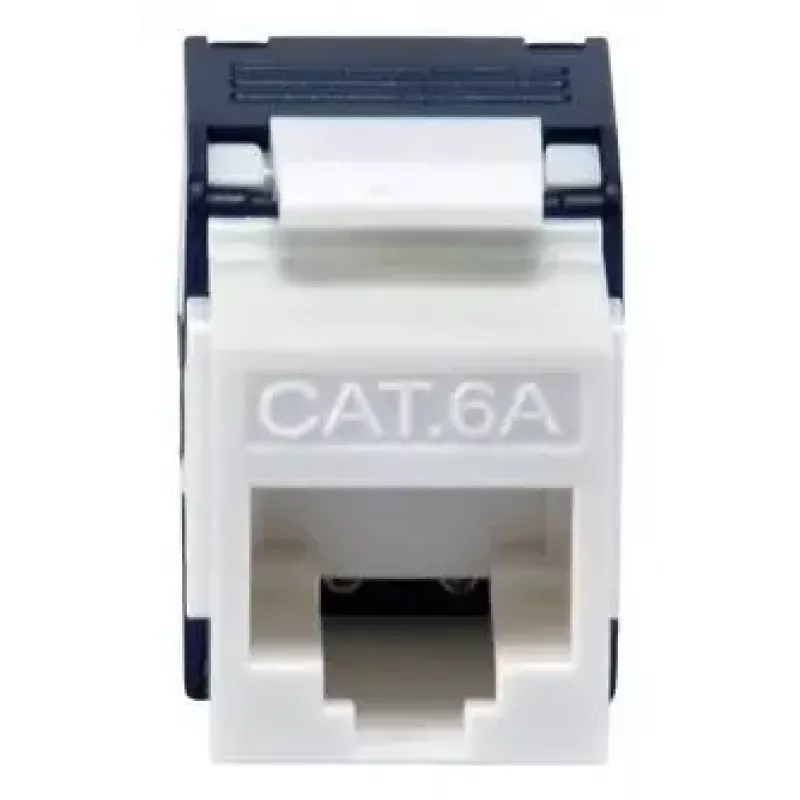 Keystone-Buchse Cat.6A ungeschirmt werkzeugfrei, EQUIP 769227, RJ-45, flache Bauform, weiß, 8 Stück