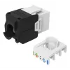 Keystone-Buchse Cat.6A ungeschirmt werkzeugfrei, EQUIP 769227, RJ-45, flache Bauform, weiß, 8 Stück