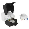 Keystone-Buchse Cat.6A ungeschirmt werkzeugfrei, EQUIP 769227, RJ-45, flache Bauform, weiß, 8 Stück