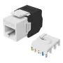 Keystone-Buchse Cat.6A ungeschirmt werkzeugfrei, EQUIP 769227, RJ-45, flache Bauform, weiß, 8 Stück