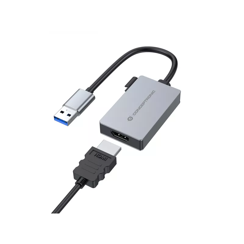 Conceptronic ABBY22G USB zu HDMI 1.4 Adapter, 1080P 60 Hz