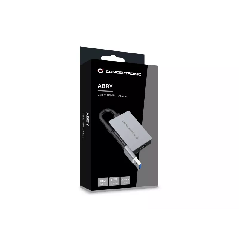 Conceptronic ABBY22G USB zu HDMI 1.4 Adapter, 1080P 60 Hz