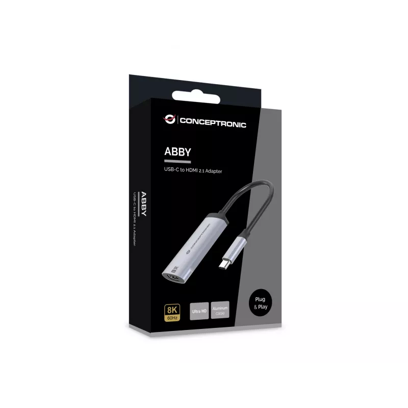 Conceptronic ABBY23G USB-C-zu-HDMI-2.1-Adapter, 8K60Hz