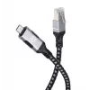 Manhattan USB-C auf Gigabit Netzwerk Ethernet RJ45 Kabel 2m Schwarz/Silber