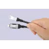 Manhattan USB-C auf Gigabit Netzwerk Ethernet RJ45 Kabel 2m Schwarz/Silber