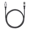Manhattan USB-C auf Gigabit Netzwerk Ethernet RJ45 Kabel 2m Schwarz/Silber