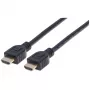 Manhattan HDMI 4K@60Hz Kabel mit Ethernet - CL3-zertifiziert, 1m, geeignet für In-Wall-Installation, für alle 4K- und 1080p/HD-Anwendungen – jetzt aufrüsten oder bereit halten, wenn Sie es brauchen, Stecker auf Stecker, schwarz, Ultra HD 4k x 2k, lebenslange Garantie, Premium High Speed