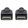 Manhattan HDMI 4K@60Hz Kabel mit Ethernet - CL3-zertifiziert, 1m, geeignet für In-Wall-Installation, für alle 4K- und 1080p/HD-Anwendungen – jetzt aufrüsten oder bereit halten, wenn Sie es brauchen, Stecker auf Stecker, schwarz, Ultra HD 4k x 2k, lebenslange Garantie, Premium High Speed