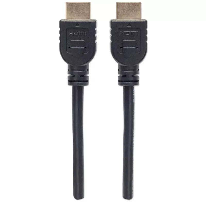 Manhattan HDMI 4K@60Hz Kabel mit Ethernet - CL3-zertifiziert, 1m, geeignet für In-Wall-Installation, für alle 4K- und 1080p/HD-Anwendungen – jetzt aufrüsten oder bereit halten, wenn Sie es brauchen, Stecker auf Stecker, schwarz, Ultra HD 4k x 2k, lebenslange Garantie, Premium High Speed