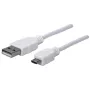 Manhattan USB-A auf Micro-USB Kabel, 1m, Stecker auf Stecker, Weiß, 480 Mbit/s (USB 2.0), Hi-Speed USB, Lebenslange Garantie, Äquivalent zu USBPAUB1MW.