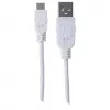 Manhattan USB-A auf Micro-USB Kabel, 1m, Stecker auf Stecker, Weiß, 480 Mbit/s (USB 2.0), Hi-Speed USB, Lebenslange Garantie, Äquivalent zu USBPAUB1MW.