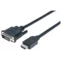 Manhattan HDMI auf DVI-D 24+1 Kabel, 3m, Stecker auf Stecker, Schwarz, Dual Link, Kompatibel mit DVD-D, Lebenslange Garantie, Entspricht HDDVIMM3M