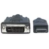 Manhattan HDMI auf DVI-D 24+1 Kabel, 3m, Stecker auf Stecker, Schwarz, Dual Link, Kompatibel mit DVD-D, Lebenslange Garantie, Entspricht HDDVIMM3M