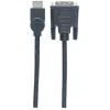 Manhattan HDMI auf DVI-D 24+1 Kabel, 3m, Stecker auf Stecker, Schwarz, Dual Link, Kompatibel mit DVD-D, Lebenslange Garantie, Entspricht HDDVIMM3M