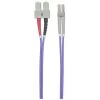 Intellinet Glasfaser-Patchkabel, OM4, LC/SC, 2 m, Violett, Duplex, Multimode, 50/125 µm, LSZH, Faser, Lebenslange Garantie
