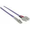 Intellinet Glasfaser-Patchkabel, OM4, LC/SC, 1m, Violett, Duplex, Multimode, 50/125 µm, LSZH, Faser, Lebenslange Garantie