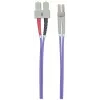 Intellinet Glasfaser-Patchkabel, OM4, LC/SC, 1m, Violett, Duplex, Multimode, 50/125 µm, LSZH, Faser, Lebenslange Garantie