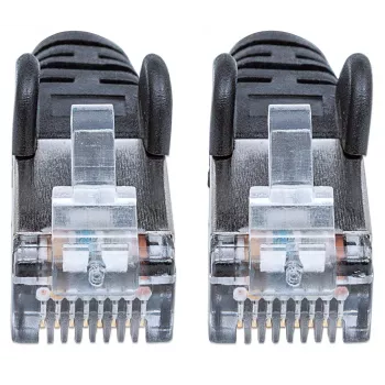 INTELLINET Netzwerk-Patchkabel, Cat6, 5 m, Schwarz, Kupfer, S/FTP, LSOH/LSZH, PVC, RJ45, vergoldete Kontakte, Knickschutzhülle, Lebenslange Garantie