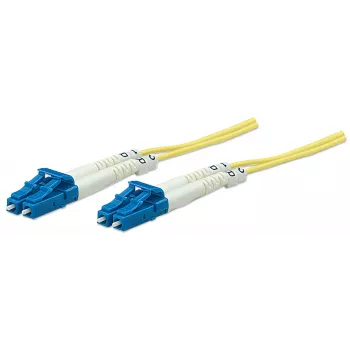 Intellinet Glasfaser-Patchkabel, OS2, LC/LC, 3 m, Gelb, Duplex, Singlemode, 9/125 µm, LSZH, Glasfaser, Lebenslange Garantie