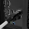 Lindy 1m Cat.6A S/FTP Locking Netzwerkkabel, Grau