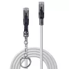 Lindy 1m Cat.6A S/FTP Locking Netzwerkkabel, Grau