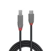 Lindy 0,5 m USB 3.2 Typ-C-auf-B-Kabel 5 Gbit/s Schwarz