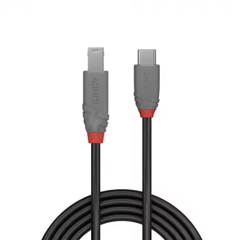 Lindy 0,5 m USB 3.2 Typ-C-auf-B-Kabel 5 Gbit/s Schwarz
