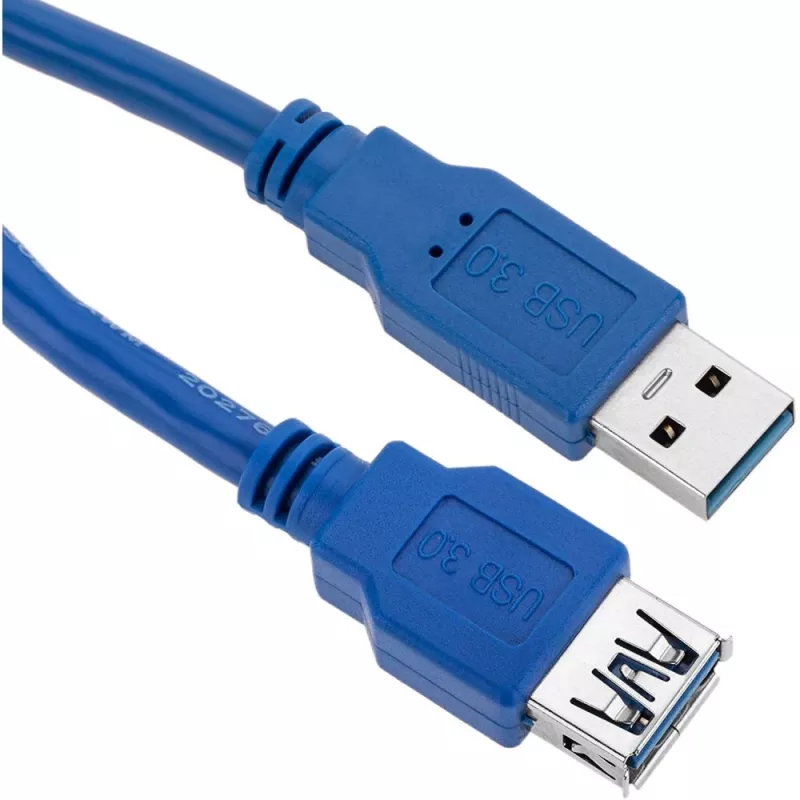 Techly Verlängerungskabel USB 3.0, A-Stecker / A-Buchse, 1m, Blau ICOC U3-AA-10-EX