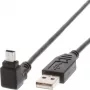 Techly USB 2.0 Kabel A Stecker / Mini B Stecker 90 ° 1,8 m Schwarz ICOC MUSB-AA-018ANG
