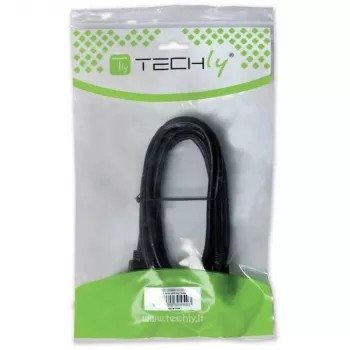 Techly USB 2.0 Kabel A Stecker / Mini B Stecker 90 ° 1,8 m Schwarz ICOC MUSB-AA-018ANG