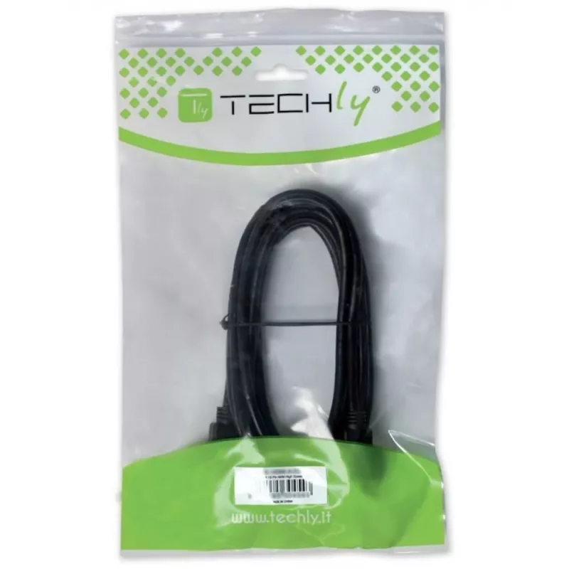 Techly USB 2.0 Kabel A Stecker / Mini B Stecker 90 ° 1,8 m Schwarz ICOC MUSB-AA-018ANG