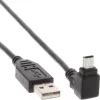 Techly USB 2.0 Kabel A Stecker / Mini B Stecker 90 ° 1,8 m Schwarz ICOC MUSB-AA-018ANG
