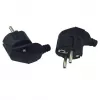 MicroConnect MC-GRUA-B gewinkelter Schuko-Stecker, schwarz