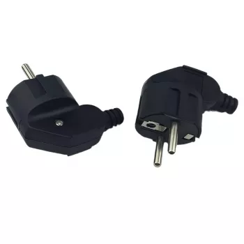 MicroConnect MC-GRUA-B gewinkelter Schuko-Stecker, schwarz