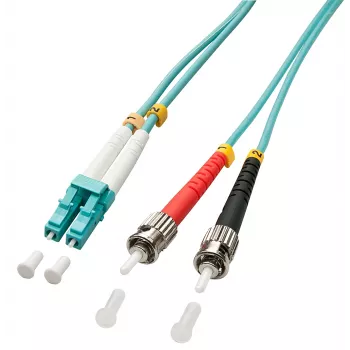 Lindy 1.0m OM3 LC - ST Duplex InfiniBand/Glasfaserkabel 1 m Türkis