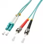 Lindy 10m OM3 LC - ST Duplex InfiniBand/Glasfaserkabel Türkis