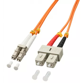 Lindy 1.0m OM2 LC - SC Duplex InfiniBand/Glasfaserkabel 1 m Orange