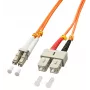 Lindy 1.0m OM2 LC - SC Duplex InfiniBand/Glasfaserkabel 1 m Orange