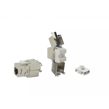 Cat.6A geschirmte Keystone-Buchse werkzeugfrei Equip 767222
