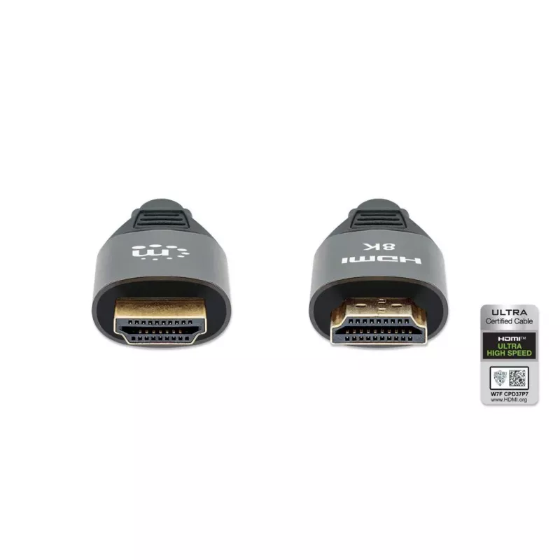 HDMI-Kabel Manhattan 8K@60Hz 1m geflochten Stecker auf Stecker Schwarz