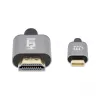 Manhattan USB-C-auf-HDMI-Kabel, 4K@60Hz, 1m, Schwarz, Stecker auf Stecker, Drei Jahre Garantie, Entspricht CDP2HD2MBNL