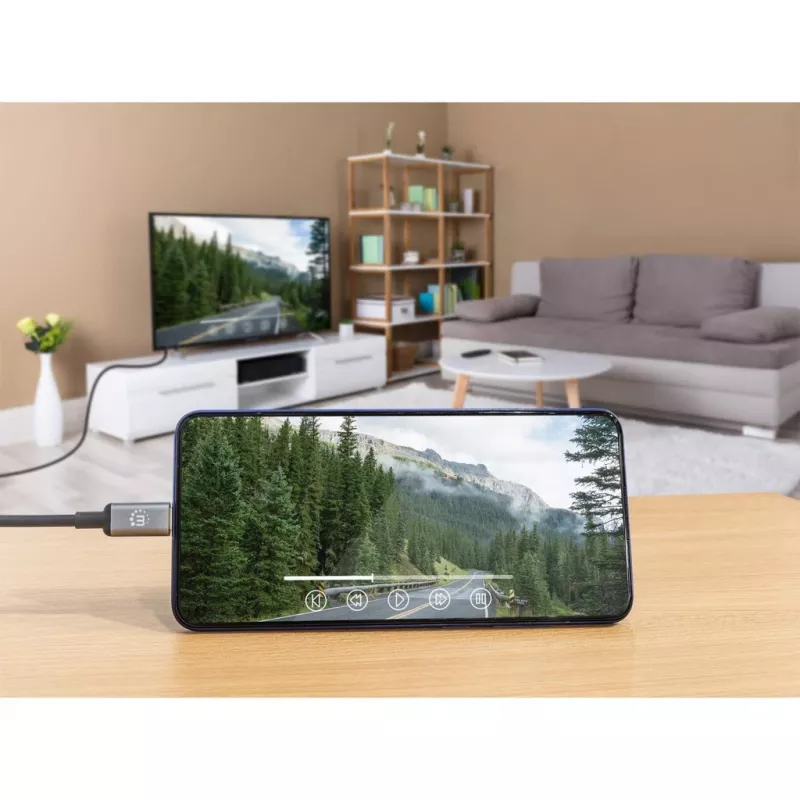 Manhattan USB-C-auf-HDMI-Kabel, 4K@60Hz, 2m, Schwarz, Stecker auf Stecker, Drei Jahre Garantie, Entspricht CDP2HD2MBNL