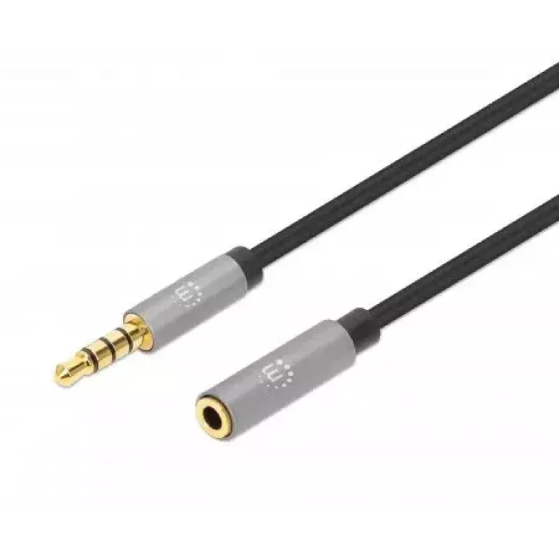 Audio-Verlängerungskabel Manhattan 3,5mm 3m Stecker/Buchse