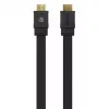 Manhattan HDMI-Kabel mit Ethernet (Flach), 4K@60Hz (Premium High Speed), 5m, Stecker zu Stecker, Schwarz, Ultra HD 4k x 2k, Voll abgeschirmt, Vergoldete Kontakte, Lebenslange Garantie
