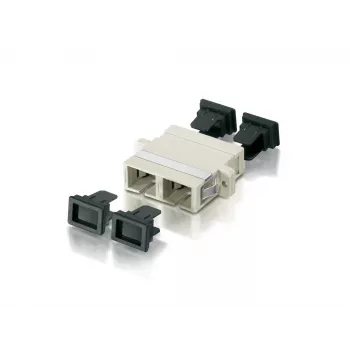 Equip SC Glasfaser-Adapter OM4, SC, Beige, Multi-mode, 25,5 mm, 27,8 mm, 9,35 mm