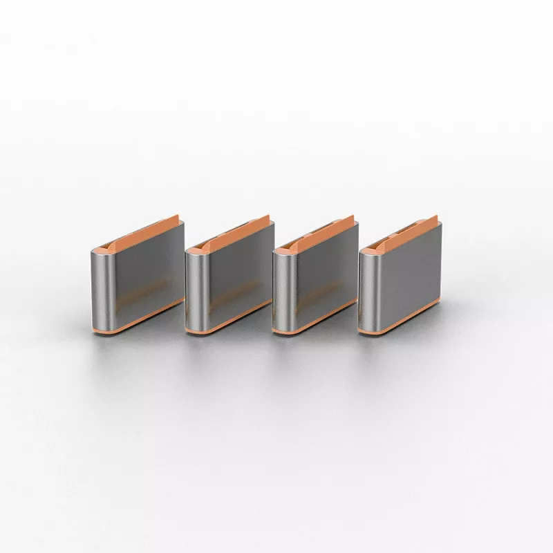 USB-C-Portblockierer-Set Lindy, 4 Stück, Orange
