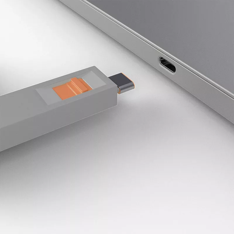 USB-C-Portblockierer-Set Lindy, 4 Stück, Orange