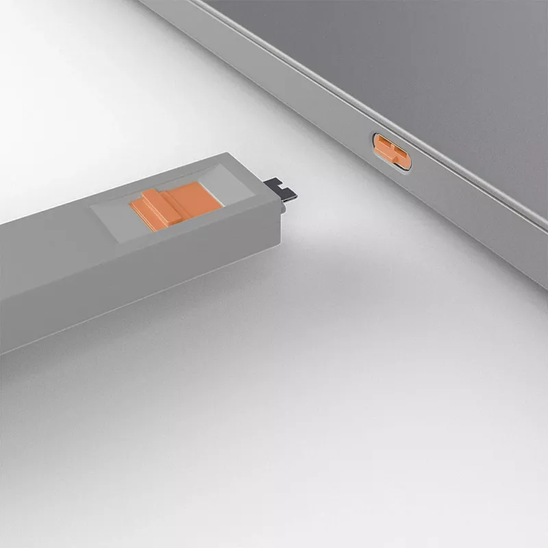 USB-C-Portblockierer-Set Lindy, 4 Stück, Orange